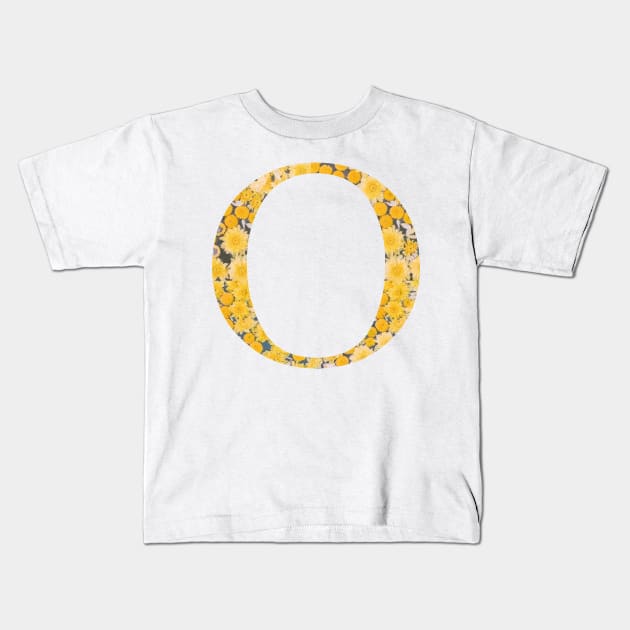 Omicron Sorority Sunflower Sticker Kids T-Shirt by aterkaderk